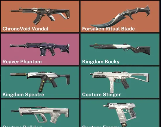 🧊 EU- Value(~ 7,500 VP) W🟥Forsaken Ritual Blade⚡ChronoVoid Vandal🧮Reaver Phantom☄️Level 31 🦀 8 Skins 🏢 400VP 👛 8 Agents